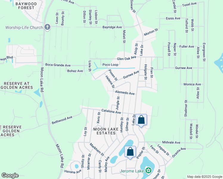 map of restaurants, bars, coffee shops, grocery stores, and more near 10441 Helena Street in New Port Richey