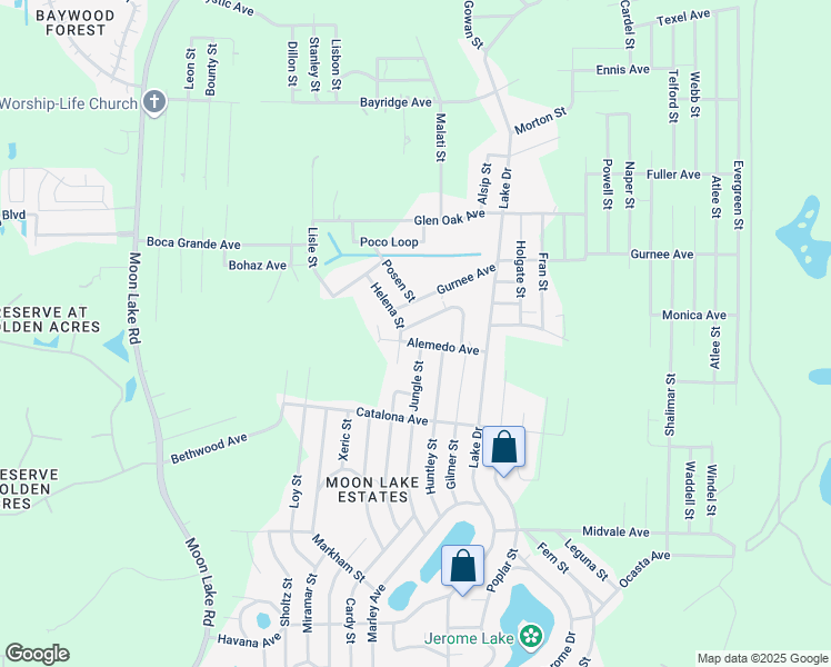 map of restaurants, bars, coffee shops, grocery stores, and more near 10441 Helena Street in New Port Richey