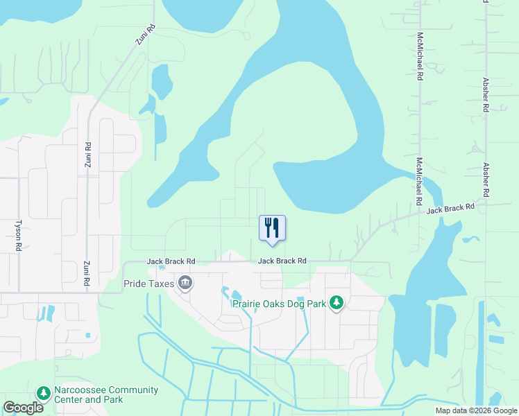 map of restaurants, bars, coffee shops, grocery stores, and more near 5601 Jack Brack Road in St. Cloud