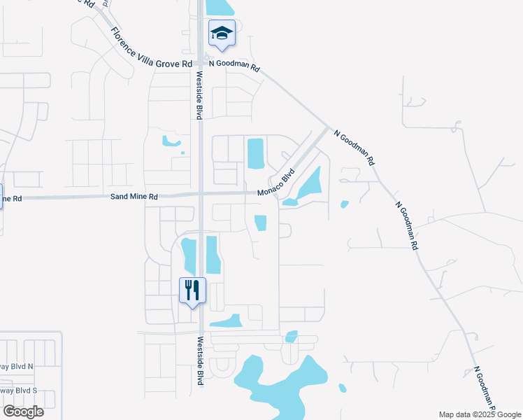 map of restaurants, bars, coffee shops, grocery stores, and more near 8904 Caroline Bay Court in Kissimmee