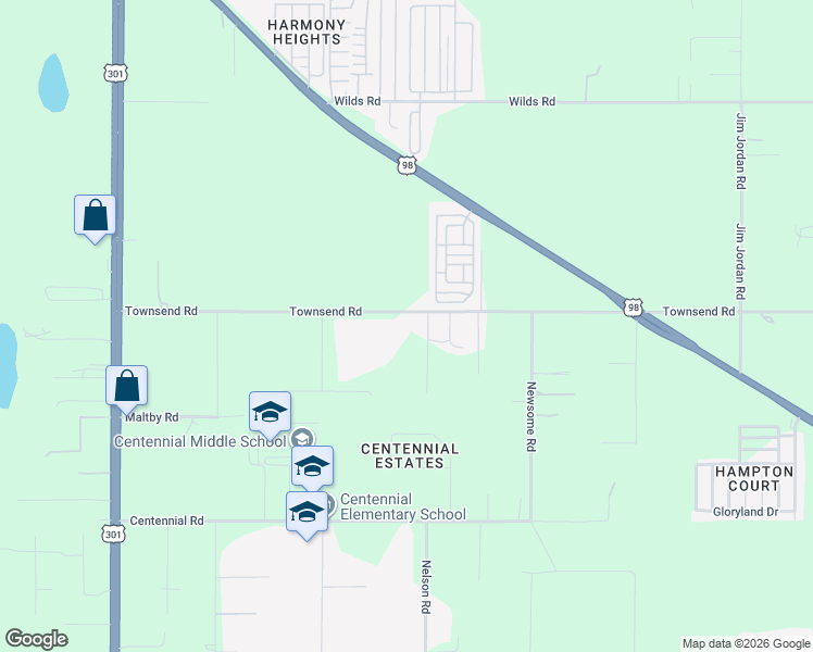 map of restaurants, bars, coffee shops, grocery stores, and more near 38700 Townsend Rd in Dade City
