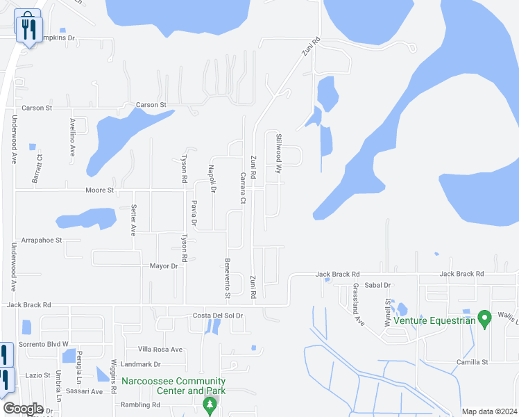 map of restaurants, bars, coffee shops, grocery stores, and more near 1852 Stillwood Way in St. Cloud