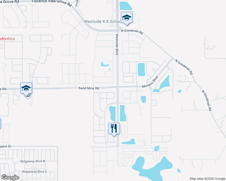 map of restaurants, bars, coffee shops, grocery stores, and more near 9034 Sunshine Ridge Loop in Kissimmee