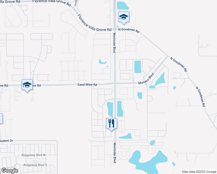 map of restaurants, bars, coffee shops, grocery stores, and more near 9034 Sunshine Ridge Loop in Kissimmee