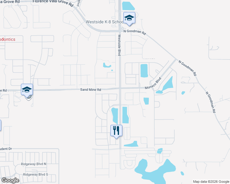 map of restaurants, bars, coffee shops, grocery stores, and more near 9034 Sunshine Ridge Loop in Kissimmee