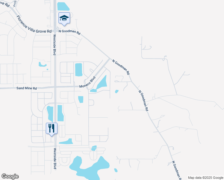 map of restaurants, bars, coffee shops, grocery stores, and more near 1821 Nice Court in Kissimmee