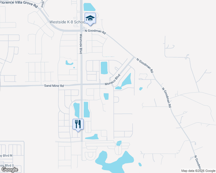 map of restaurants, bars, coffee shops, grocery stores, and more near 8904 Caroline Bay Court in Kissimmee