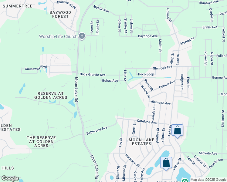 map of restaurants, bars, coffee shops, grocery stores, and more near 12124 Bohaz Avenue in New Port Richey