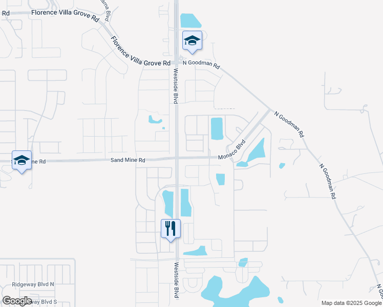 map of restaurants, bars, coffee shops, grocery stores, and more near 1965 Majorca Drive in Kissimmee