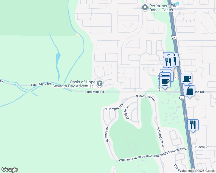 map of restaurants, bars, coffee shops, grocery stores, and more near 243 Coco Plum Drive in Davenport