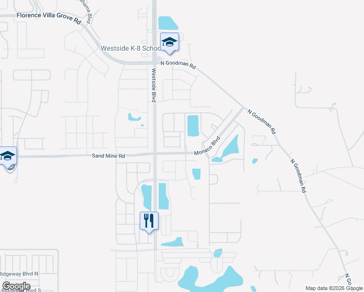map of restaurants, bars, coffee shops, grocery stores, and more near 2030 Majorca Drive in Kissimmee