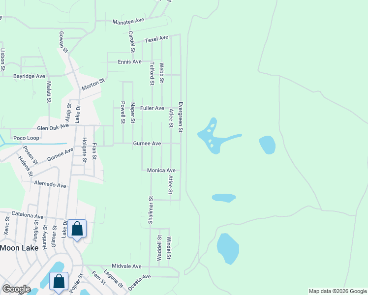 map of restaurants, bars, coffee shops, grocery stores, and more near 10536 Evergreen Street in New Port Richey