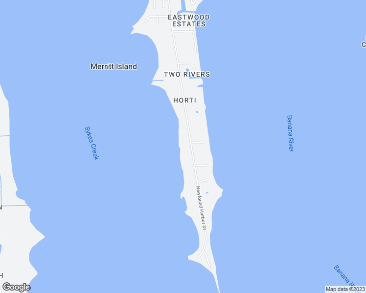 map of restaurants, bars, coffee shops, grocery stores, and more near 2655 Newfound Harbor Drive in Merritt Island