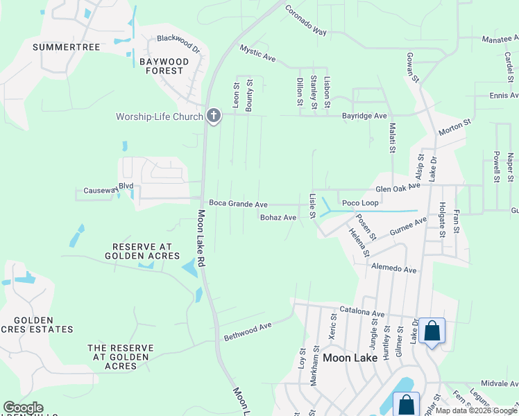 map of restaurants, bars, coffee shops, grocery stores, and more near 12031 Boca Grande Avenue in New Port Richey