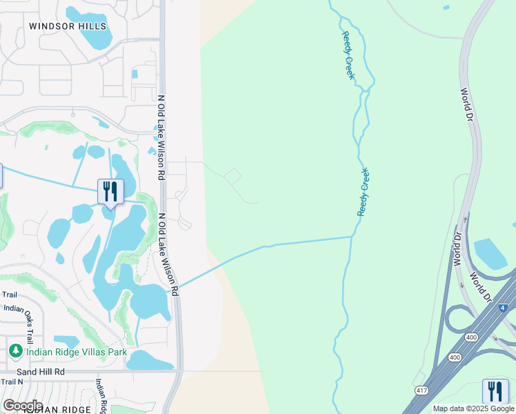 map of restaurants, bars, coffee shops, grocery stores, and more near 7504 Atlantis Way in Kissimmee