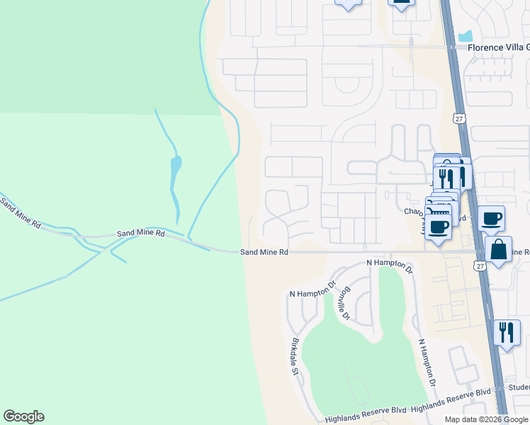 map of restaurants, bars, coffee shops, grocery stores, and more near 405 Caribbean Drive in Davenport