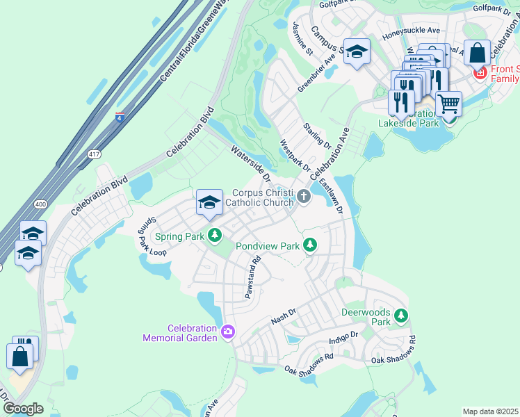 map of restaurants, bars, coffee shops, grocery stores, and more near 910 Beak Street in Kissimmee