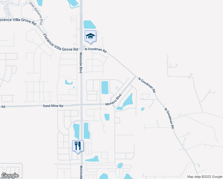 map of restaurants, bars, coffee shops, grocery stores, and more near 1982 Menton Loop in Kissimmee