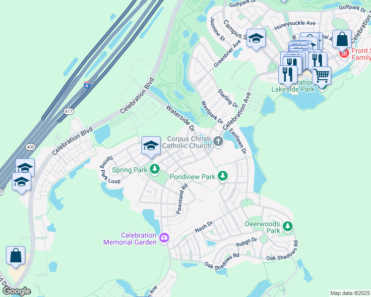 map of restaurants, bars, coffee shops, grocery stores, and more near 910 Beak Street in Kissimmee