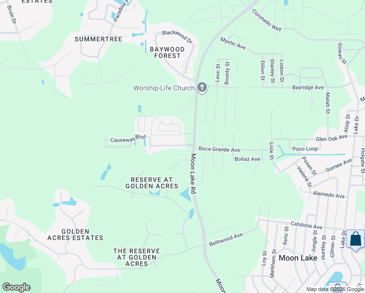 map of restaurants, bars, coffee shops, grocery stores, and more near 11734 Imperial Oaks Boulevard in New Port Richey