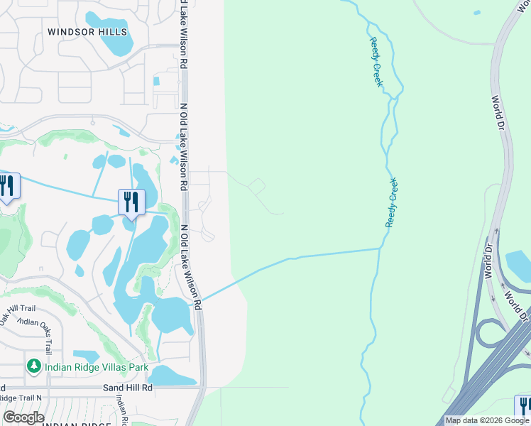 map of restaurants, bars, coffee shops, grocery stores, and more near 7503 Atlantis Way in Kissimmee
