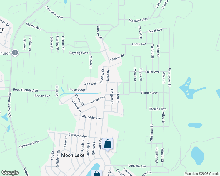map of restaurants, bars, coffee shops, grocery stores, and more near 10653 Holgate Street in New Port Richey