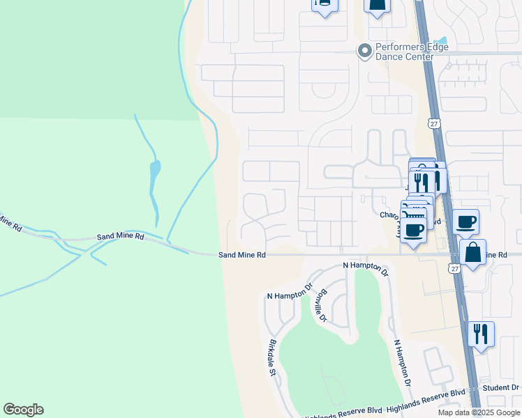 map of restaurants, bars, coffee shops, grocery stores, and more near 432 Orchid Drive in Davenport