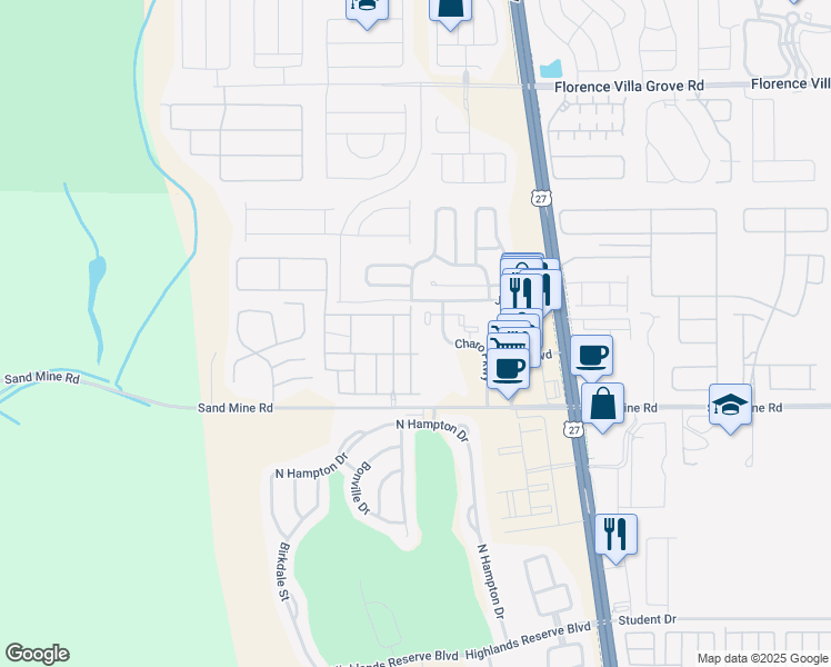 map of restaurants, bars, coffee shops, grocery stores, and more near 904 Charo Parkway in Davenport