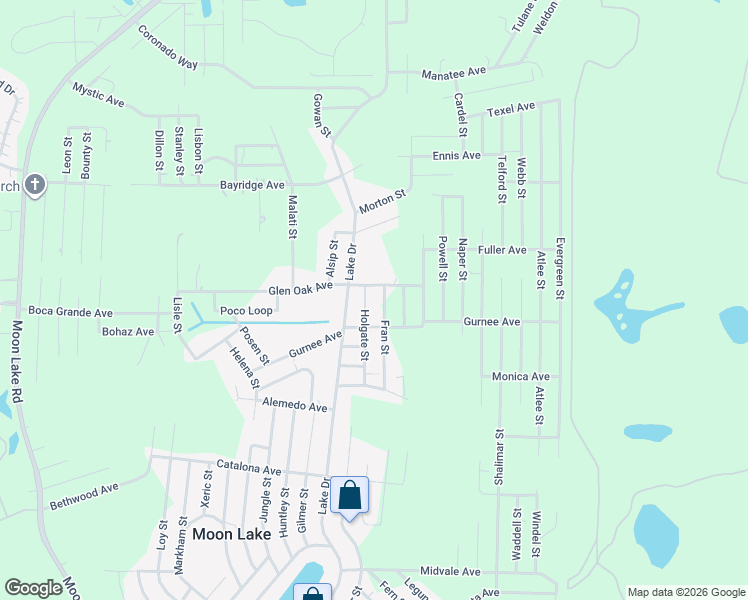 map of restaurants, bars, coffee shops, grocery stores, and more near 10653 Holgate Street in New Port Richey