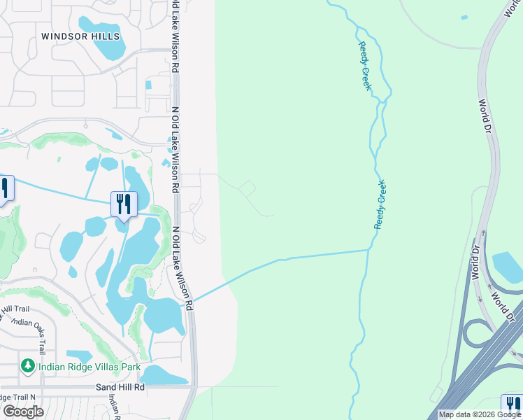 map of restaurants, bars, coffee shops, grocery stores, and more near 7504 Atlantis Way in Kissimmee