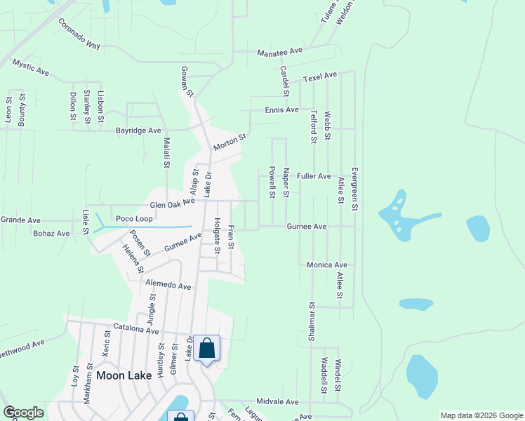 map of restaurants, bars, coffee shops, grocery stores, and more near 10654 Dothan Street in New Port Richey