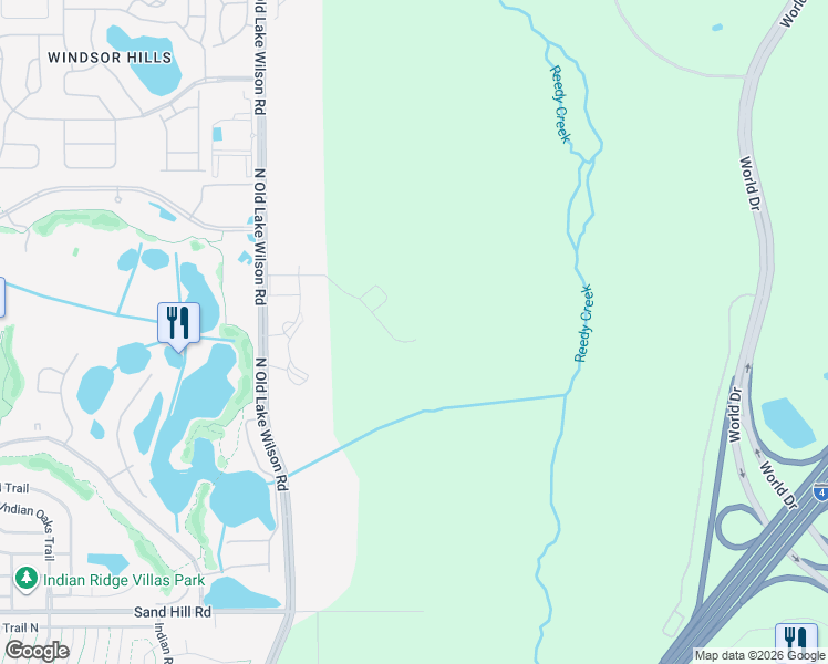 map of restaurants, bars, coffee shops, grocery stores, and more near 7504 Atlantis Way in Kissimmee