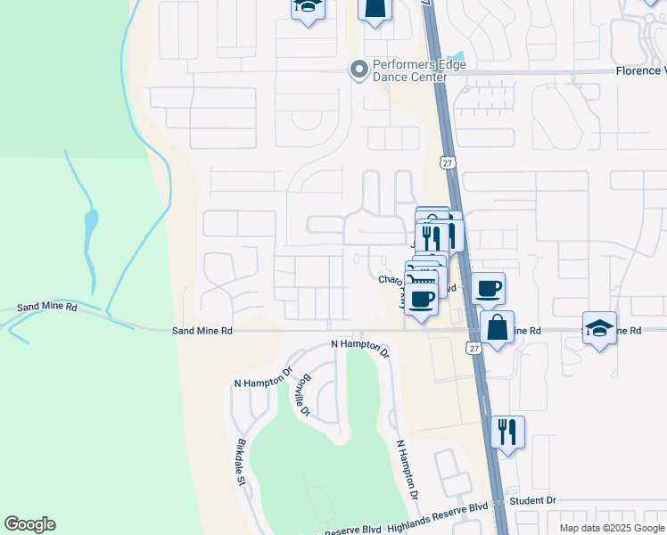 map of restaurants, bars, coffee shops, grocery stores, and more near 409 Miramar Avenue in Davenport