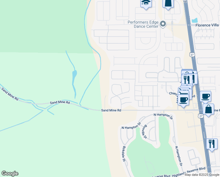 map of restaurants, bars, coffee shops, grocery stores, and more near 405 Caribbean Drive in Davenport