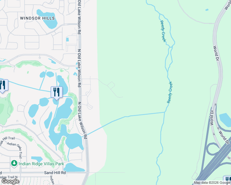 map of restaurants, bars, coffee shops, grocery stores, and more near 7503 Atlantis Way in Kissimmee