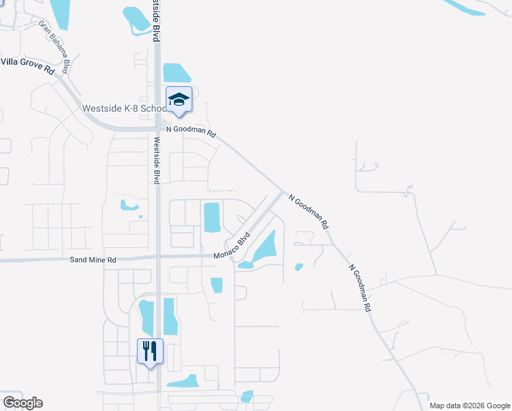 map of restaurants, bars, coffee shops, grocery stores, and more near 2194 Tripoli Court in Kissimmee