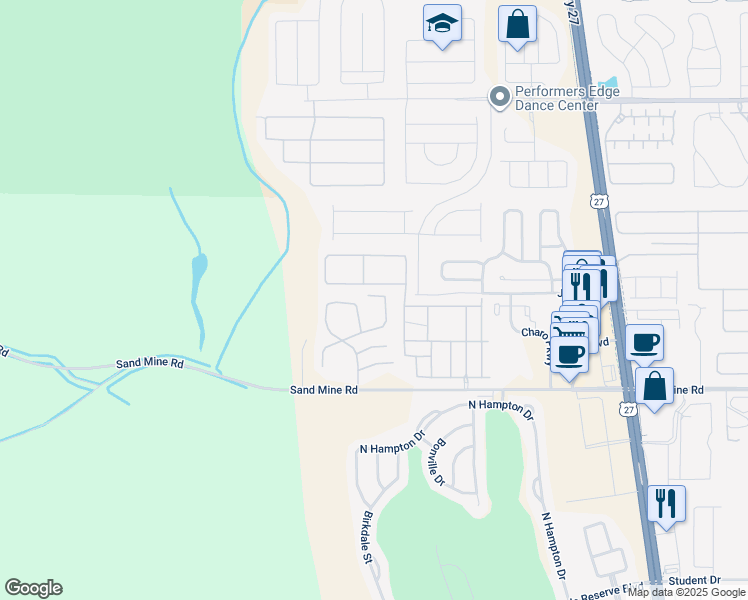 map of restaurants, bars, coffee shops, grocery stores, and more near 4102 Calabria Avenue in Davenport
