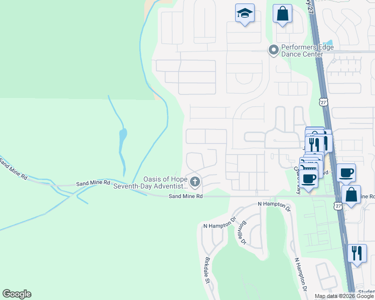 map of restaurants, bars, coffee shops, grocery stores, and more near 3448 Calabria Avenue in Davenport