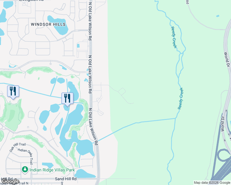 map of restaurants, bars, coffee shops, grocery stores, and more near 7504 Atlantis Way in Kissimmee