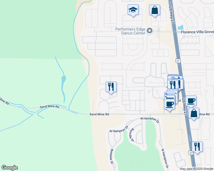 map of restaurants, bars, coffee shops, grocery stores, and more near 3724 Calabria Avenue in Davenport