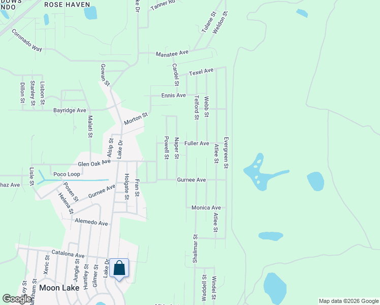 map of restaurants, bars, coffee shops, grocery stores, and more near 10736 Olsen Street in New Port Richey