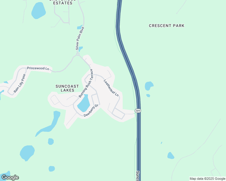 map of restaurants, bars, coffee shops, grocery stores, and more near 15819 Leatherleaf Lane in Land O' Lakes