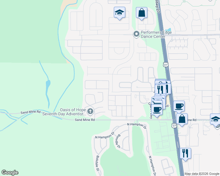 map of restaurants, bars, coffee shops, grocery stores, and more near 2000 Calabria Avenue in Davenport