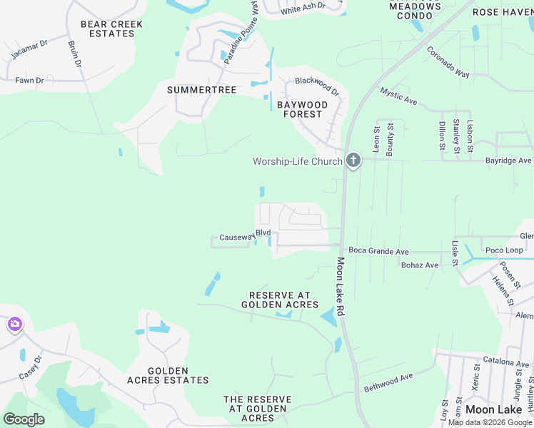map of restaurants, bars, coffee shops, grocery stores, and more near 10744 Benbow Drive in New Port Richey