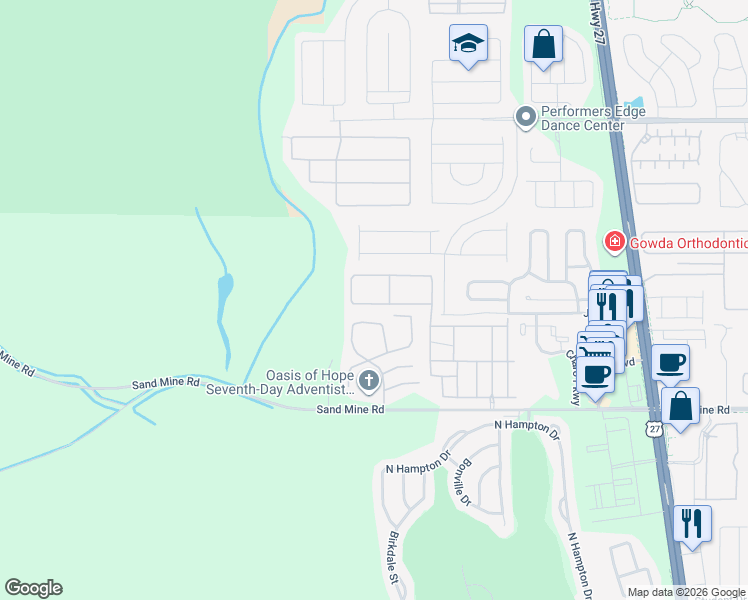 map of restaurants, bars, coffee shops, grocery stores, and more near 3724 Calabria Avenue in Davenport