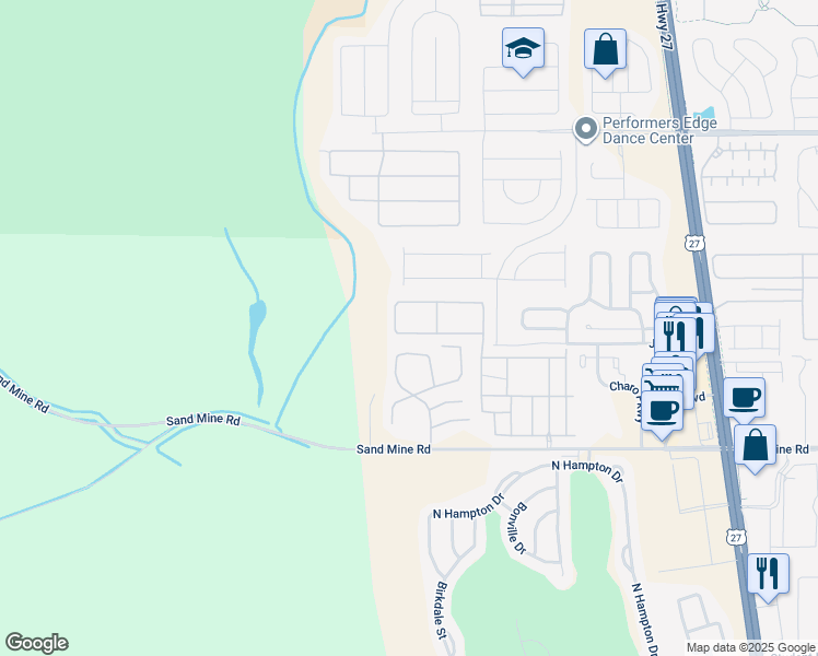 map of restaurants, bars, coffee shops, grocery stores, and more near 3625 Calabria Avenue in Davenport