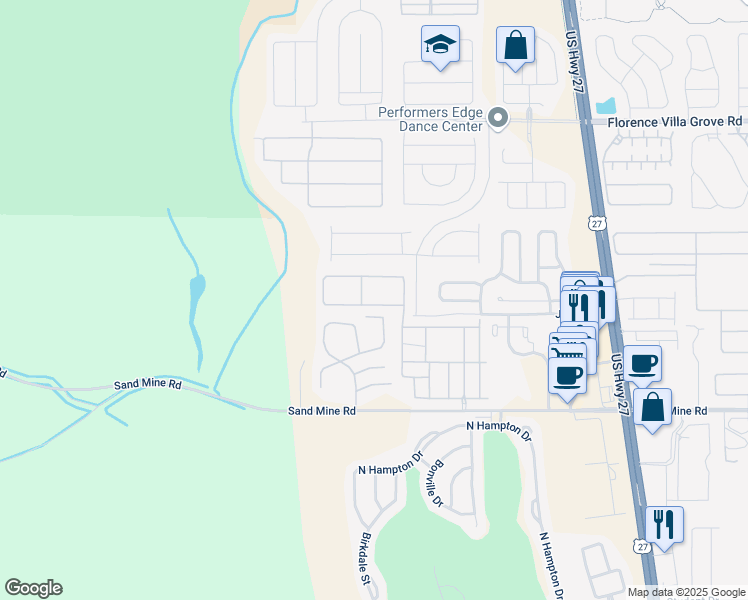 map of restaurants, bars, coffee shops, grocery stores, and more near 4102 Calabria Avenue in Davenport