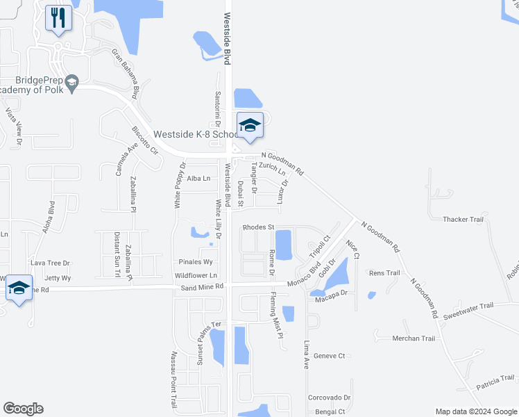 map of restaurants, bars, coffee shops, grocery stores, and more near 8927 Sydney Avenue in Four Corners