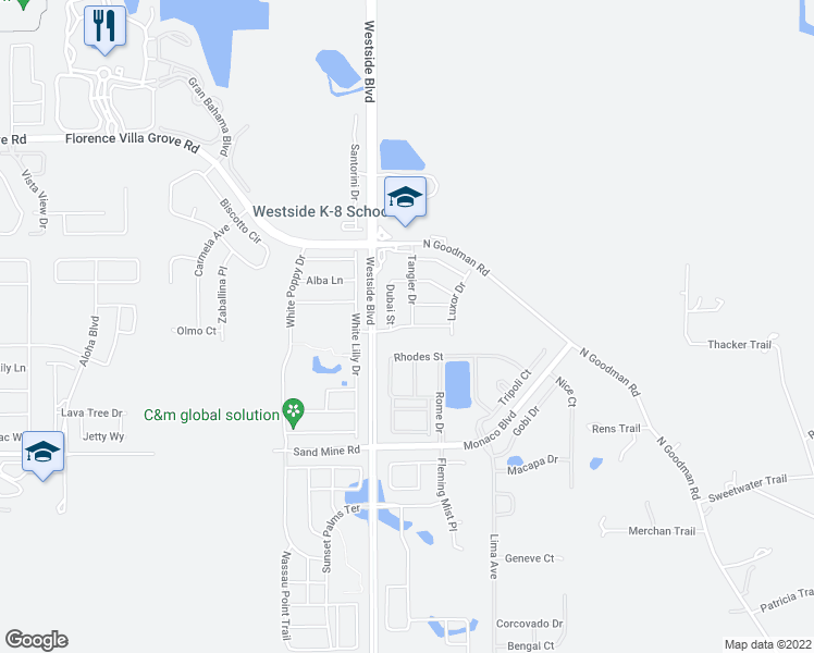 map of restaurants, bars, coffee shops, grocery stores, and more near 8931 Sydney Avenue in Four Corners