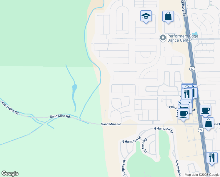 map of restaurants, bars, coffee shops, grocery stores, and more near 3316 Calabria Avenue in Davenport